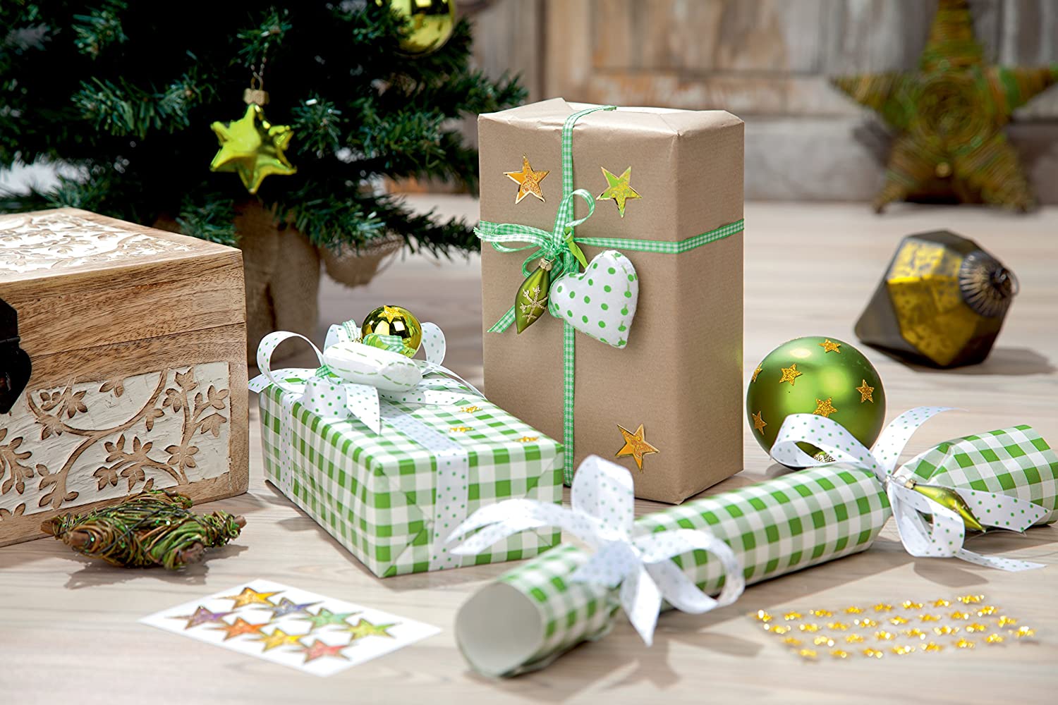Avery Zweckform 52622 Christmas Stickers, Lettering Signs, 6 Stickers, gold/weiß, 7.6 x 12 cm - Image 3