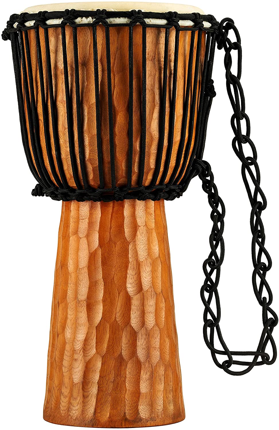 Meinl Percussion Rope Nile Djembe - Medium Sized Handdrum - With Goat Head - Diameter 10 Inches - Mahogany, Natural (HDJ4-M) - Image 2