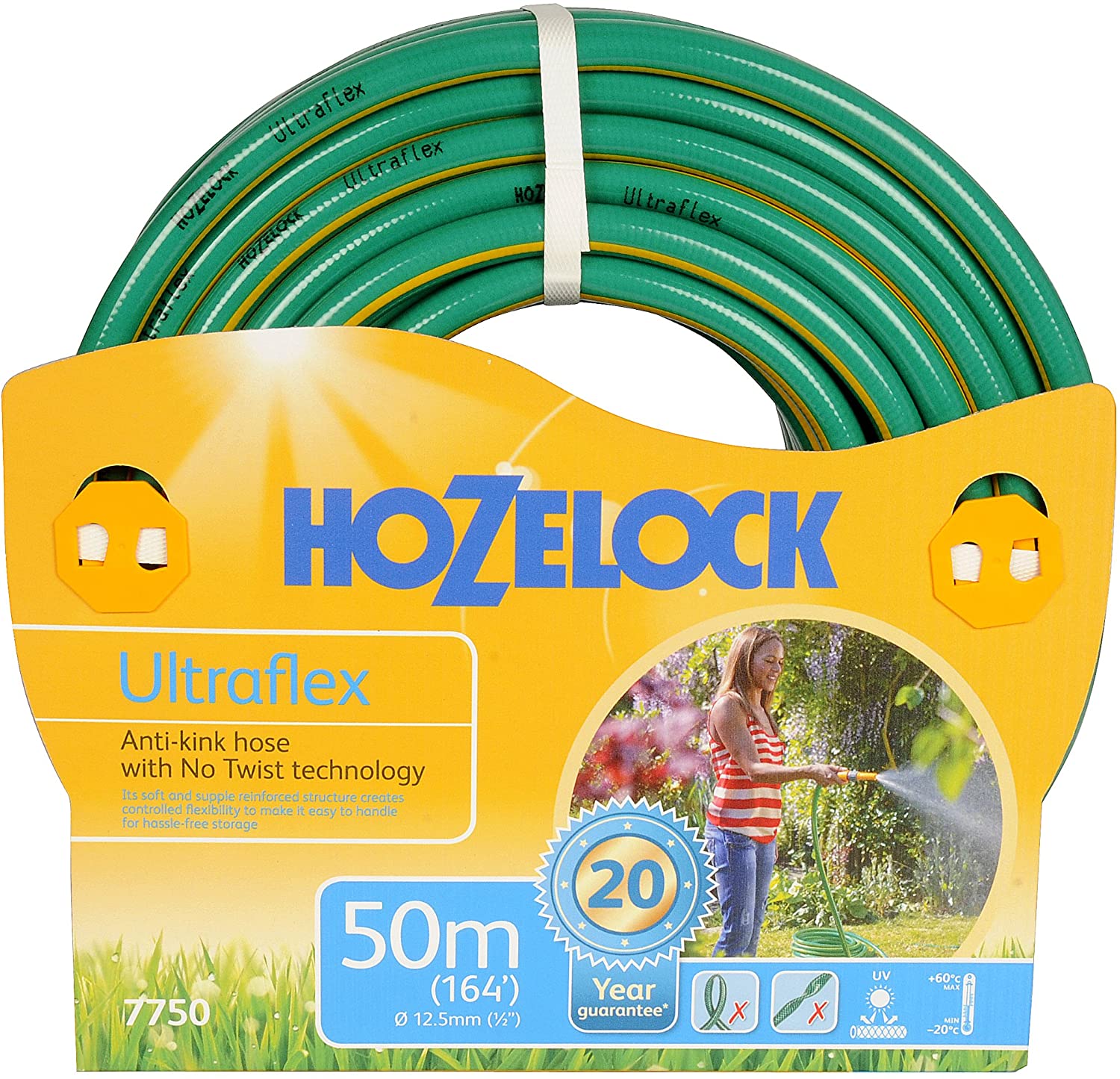 HOZELOCK, Hose Tricoflex Ultraflex ø 12.5mm (1/2") 50m : Weather-resistant, Anti-twist and Anti-kink Hose