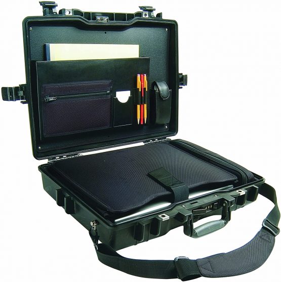 PELI 1495CC1 Impact Resistant Laptop Case, IP67 Watertight and Dustproof, 37L Capacity, Made in US, Black
