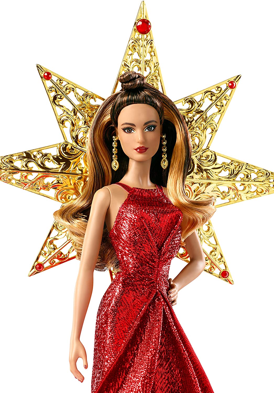 Barbie DYX41 Holiday Doll (Ltna), Red - Image 4