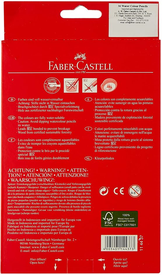Faber-Castell Redline Watercolor 36 Long Hangtab Fish Pencil - Image 3
