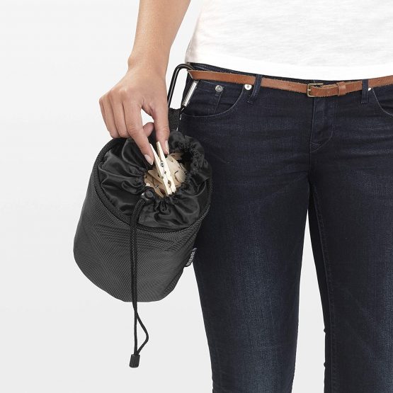 Brabantia Premium Clothes Peg Bag (Black) Drawstring Closure, Hanging Snap Hook, Durable Material - Image 4