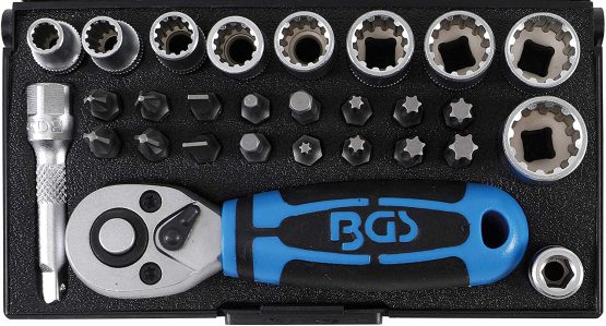 BGS 2143 | Socket Set | 6.3 mm (1/4") Drive | 28 pcs.