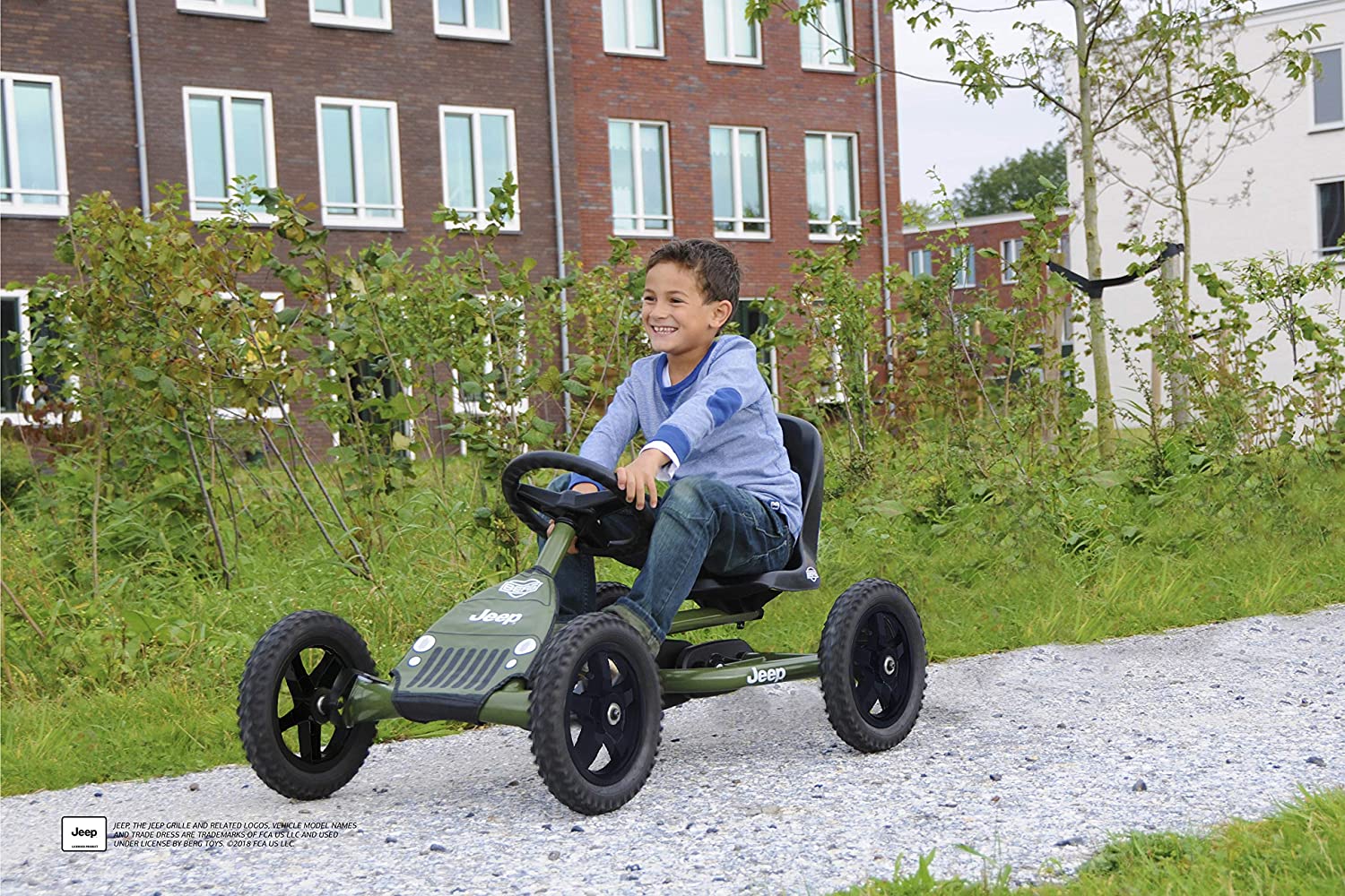 Berg toys Jeep Junior Buddy Pedal Gokart Green Kids Toy Suitable for Children Aged 3-8 Years, Kinderspielzeug - Image 2