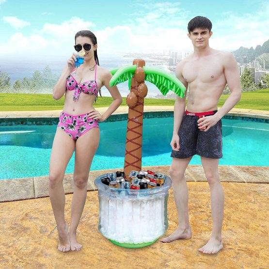 JOYIN 60" Inflatable Palm Tree Cooler, Beach Theme Party Decor, Party Supplies For Pool Party And Beach Party - Image 3