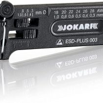 Jokari 40029 Mini-Precision ESD Tool for Cable Stripping of Solid and Stranded Wires from AWG 28 to 18 (0,30-1,00 mm Ø), Multi-Coloured