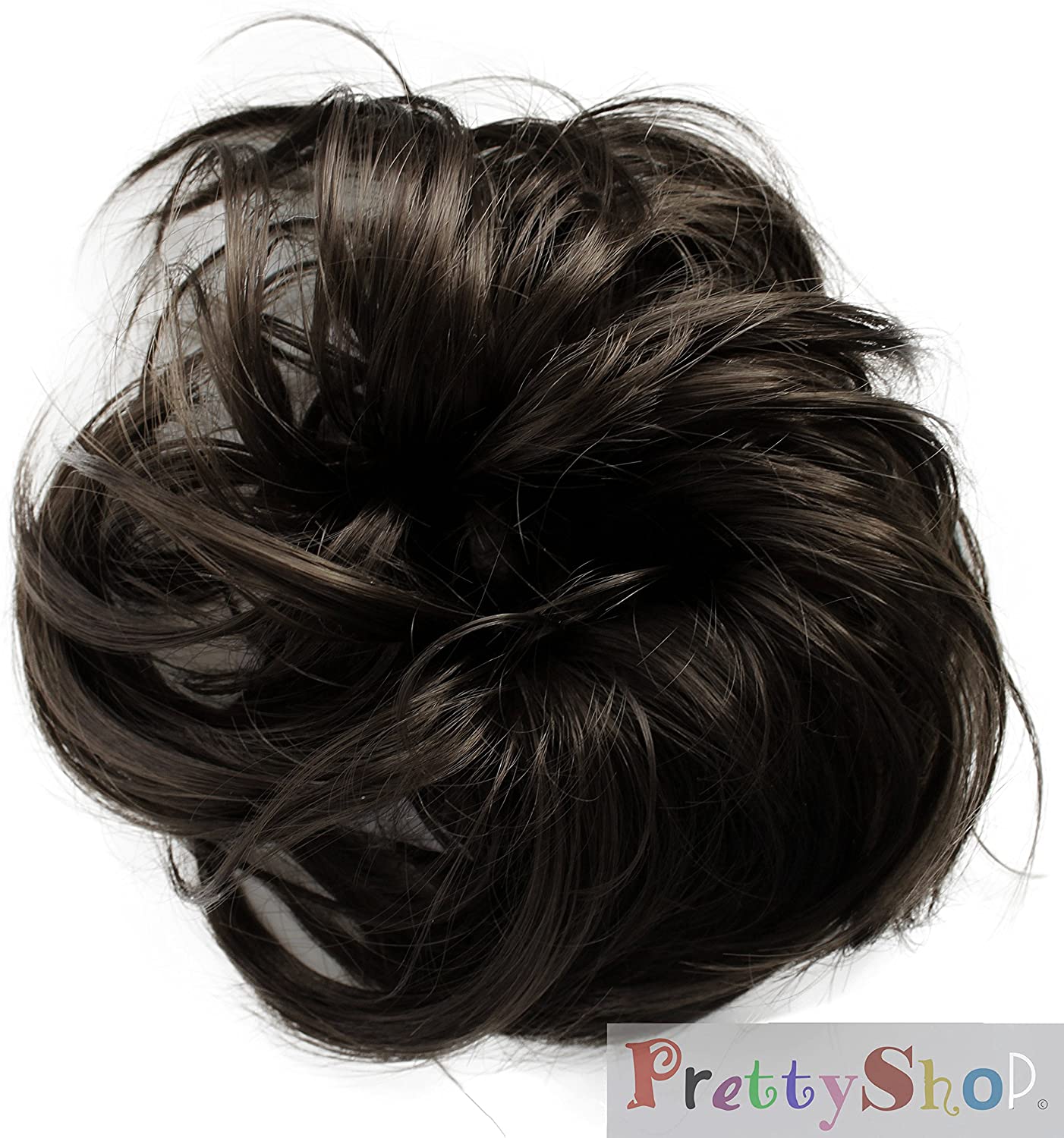 CAISHA Synthetic Fiber Hairpiece Scrunchie Scrunchy Updo Slightly Wavy Brown G6B, brown #9 G6B