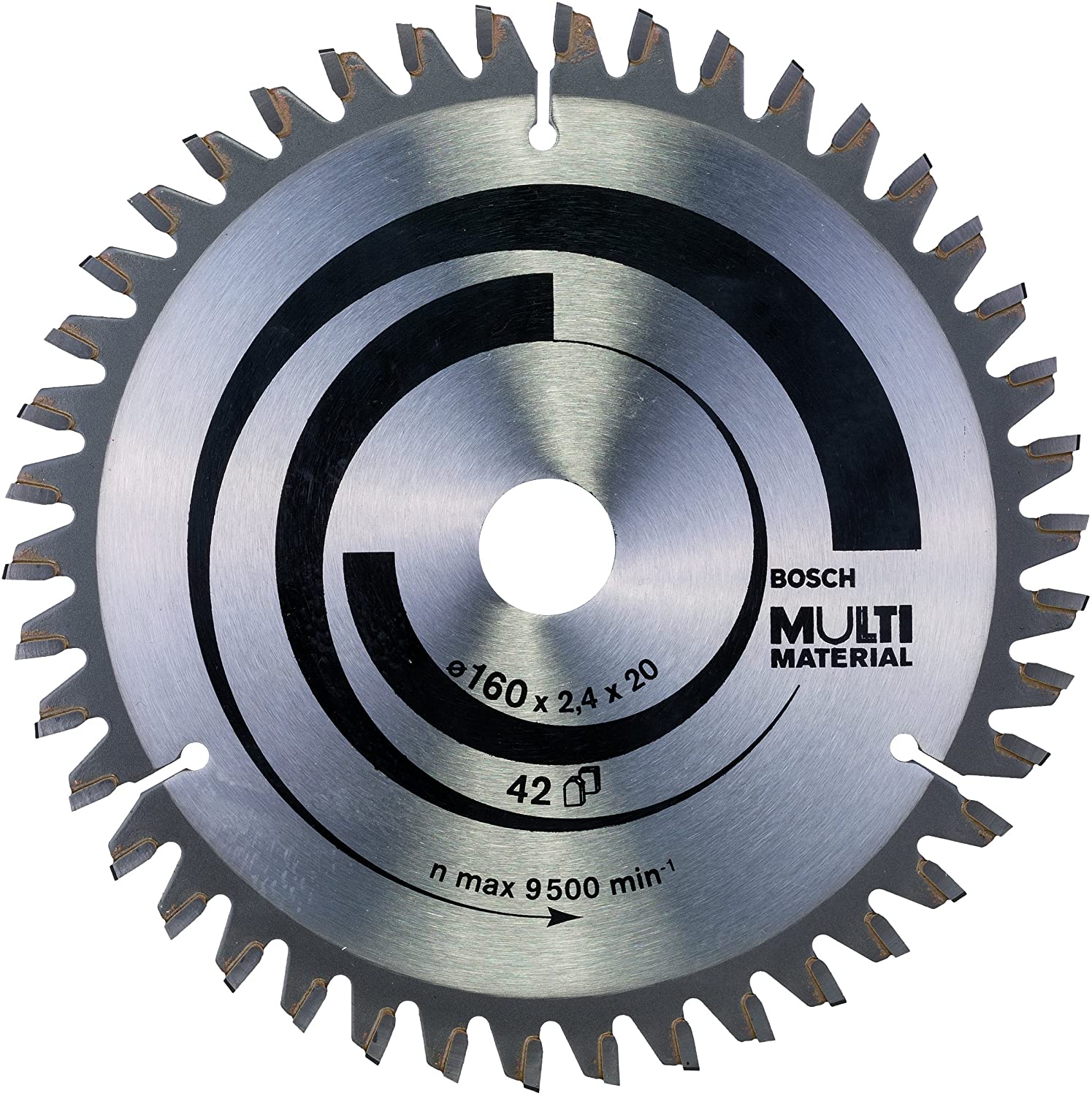 Bosch 1x PRO Multi Material Circular Saw Blade for Corded Hand-Held Saws (for Aluminium Plastics, diameter mm