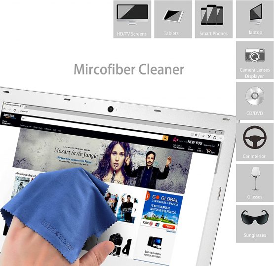 wisdompro 8-Pack Microfiber Cleaning Cloth For Camera Lens, Glass, Lenses, Phone, iPhone, iPad, Tablet, Laptop, LCD TV/Computer Screen/Monitor and other Delicate Surface - Blue (6 x 7 inch) - Image 4