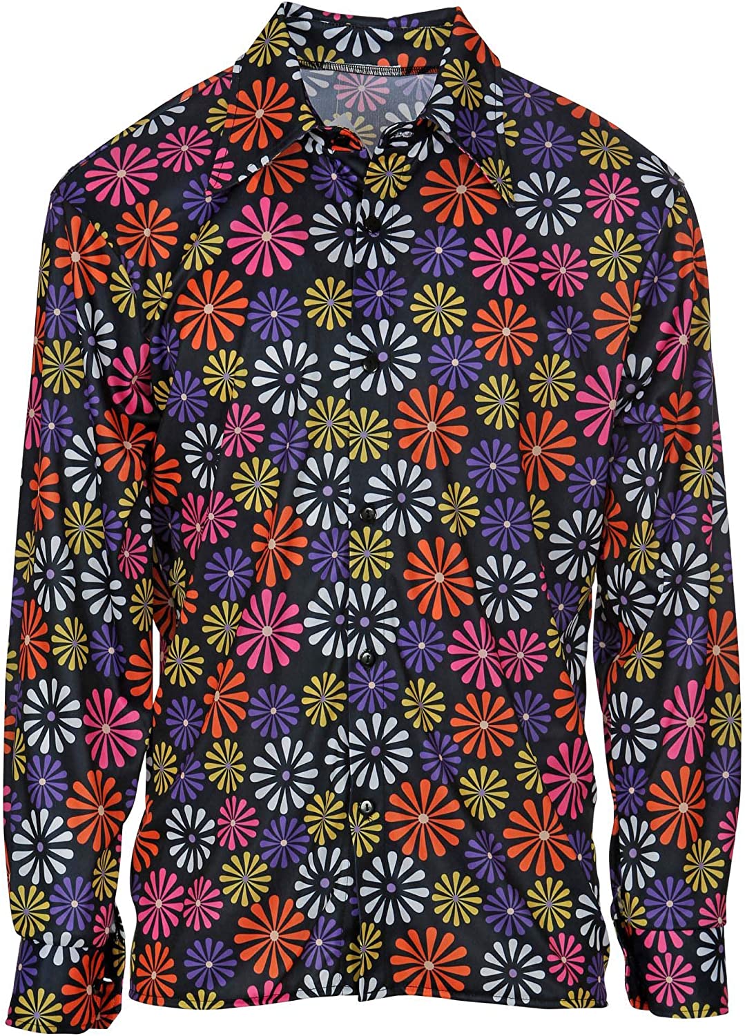 Widmann - 70s Groovy Style Costume, Shirt, Disco Fever, Carnival, Theme Party, Colourful, L-XL - Image 3