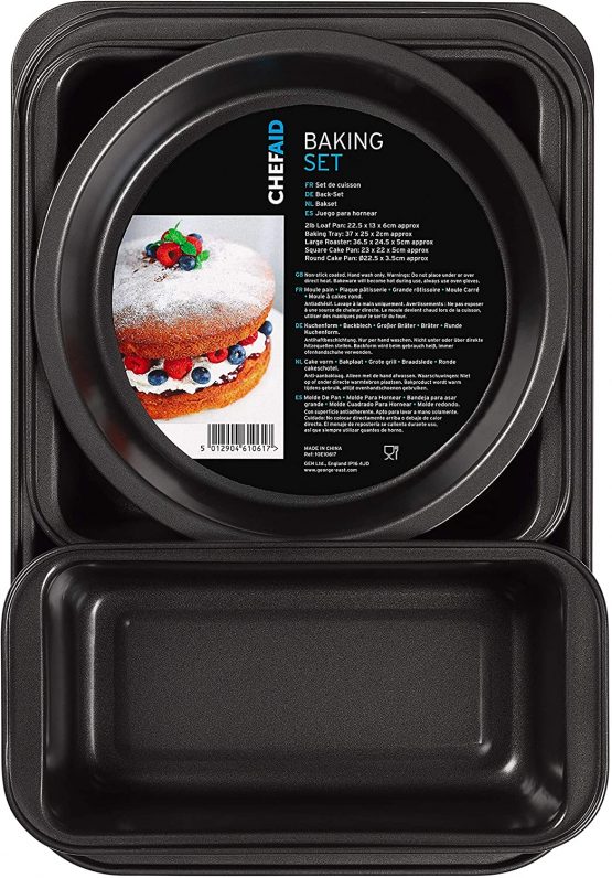 Chef Aid Non-Stick Carbon Steel 5 piece baking set Baking Set