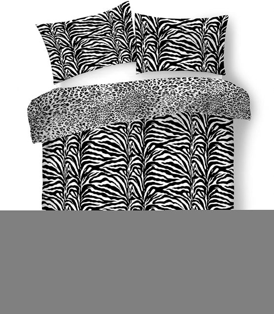 Gaveno Cavailia 11049142 ZEBRA SKIN Bed Set With Duvet Cover and Pillow Case White/Black Double - Image 2
