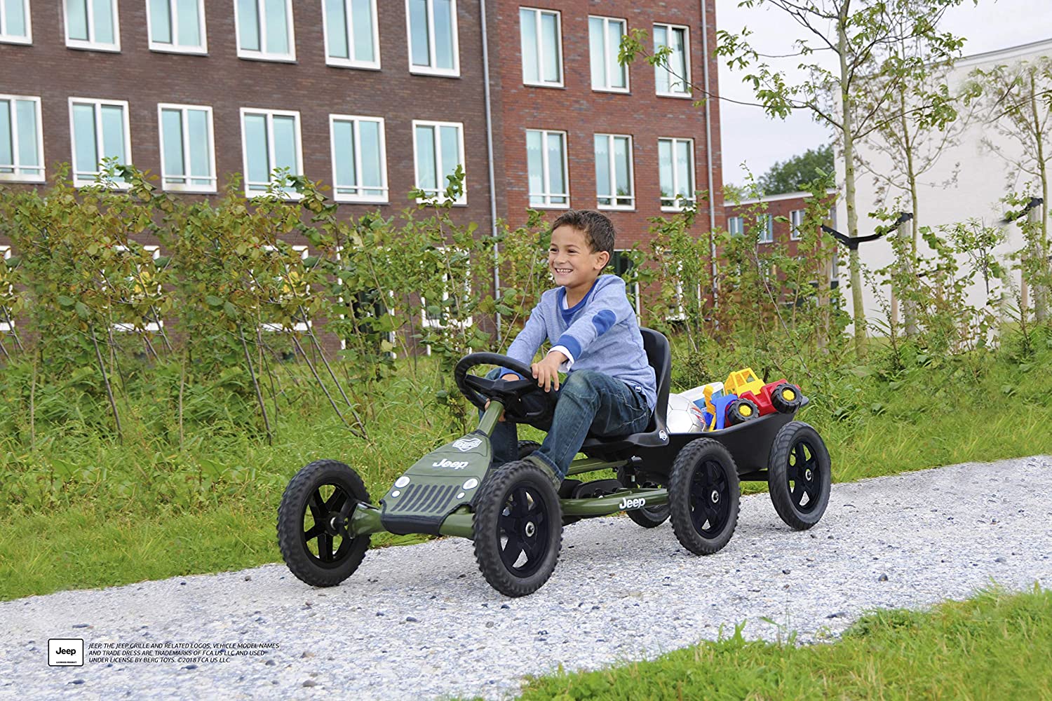 Berg toys Jeep Junior Buddy Pedal Gokart Green Kids Toy Suitable for Children Aged 3-8 Years, Kinderspielzeug - Image 3