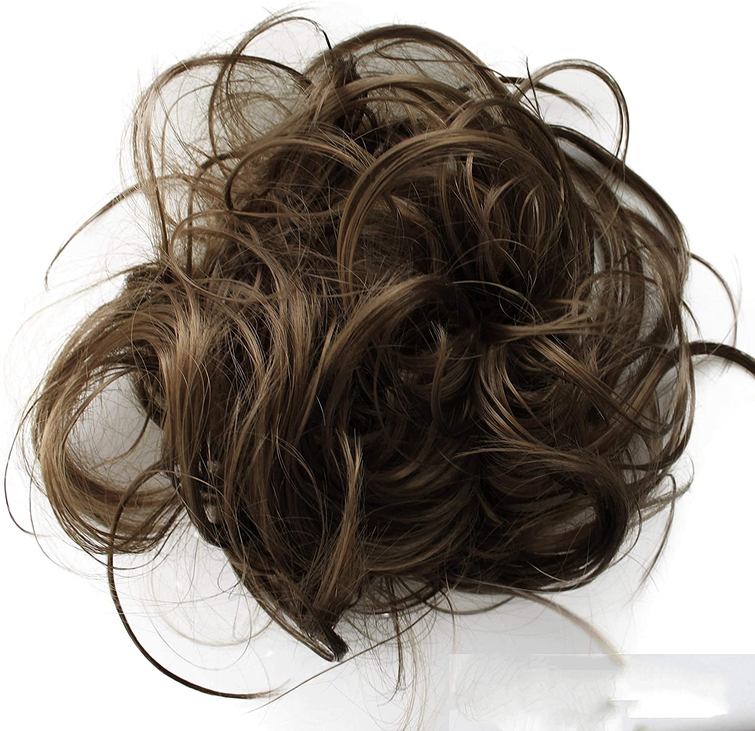 CAISHA Synthetic Fiber Hairpiece Scrunchie Scrunchy Updo Slightly Wavy Medium Brown G7B, medium brown #10A G7B - Image 2