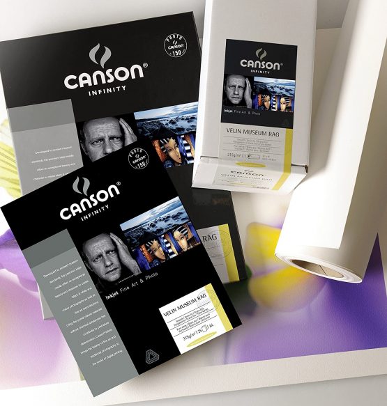 Canson Infinity Velin Museum Rag 315gsm, natural white matte inkjet paper, A4 , box of 25 sheets - Image 2