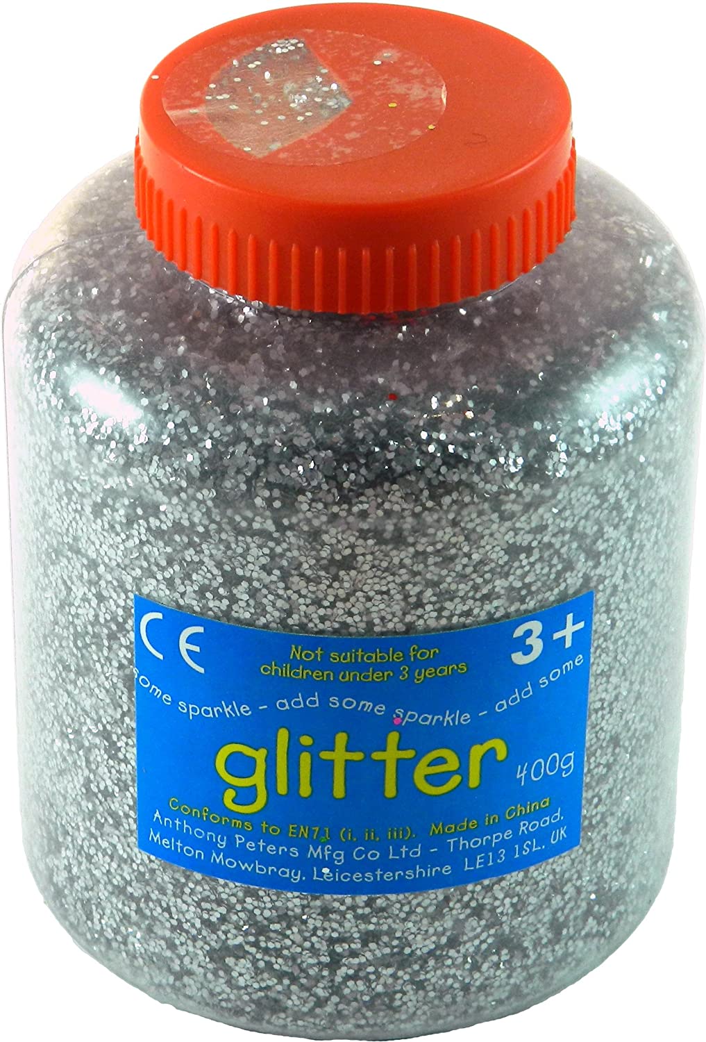 Glitter, Silver, 400 grams