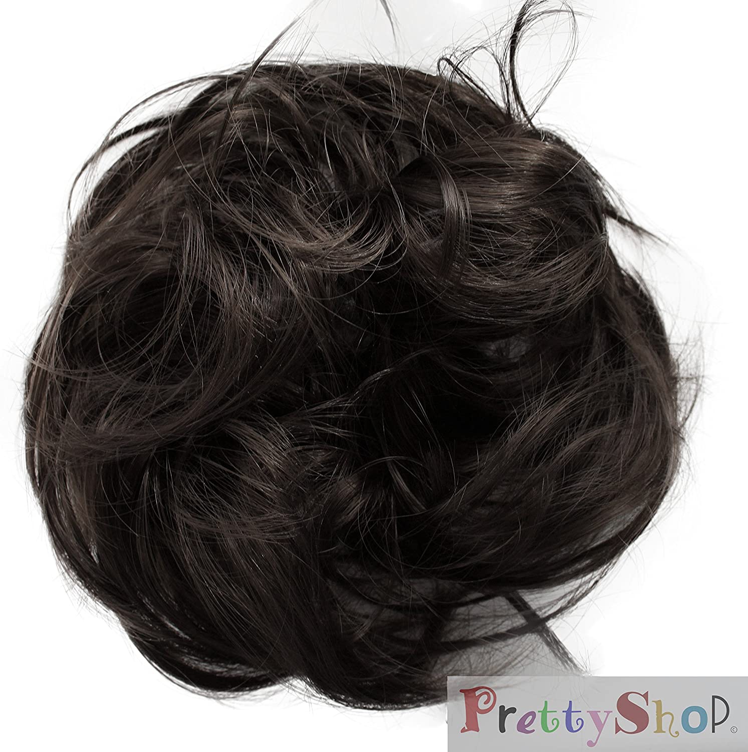 CAISHA Synthetic Fiber Hairpiece Scrunchie Scrunchy Updo Slightly Wavy Brown G6B, brown #9 G6B - Image 2