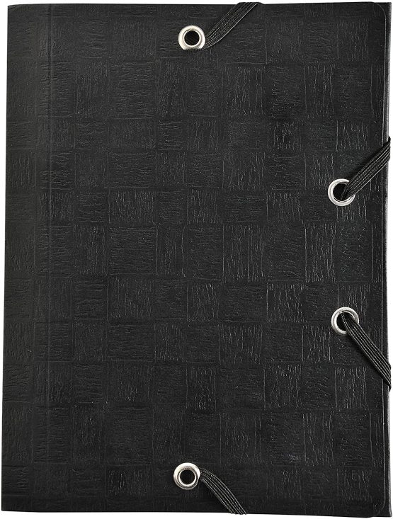 Exacompta Document Wallet 50750E (Manila Cardboard 400 g, 12x16 cm, Elastic, 3 Flaps (Random Color) - Image 3