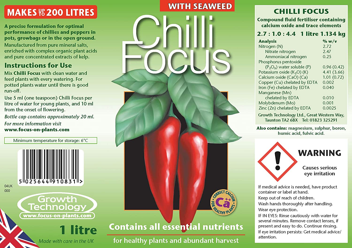 Growth Technology Ltd 05-210-110 Nutrient, Multi-Coloured - Image 2