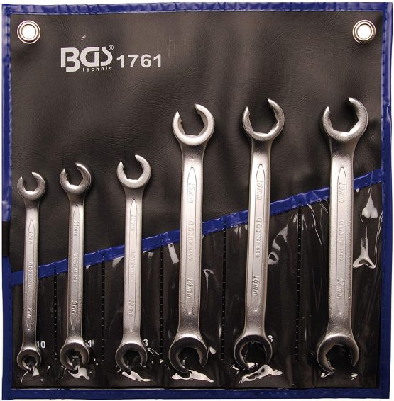BGS 1761 | Double Ring Spanner Set, open Type | 8 x 10 - 17 x 19 mm | 6 pcs.