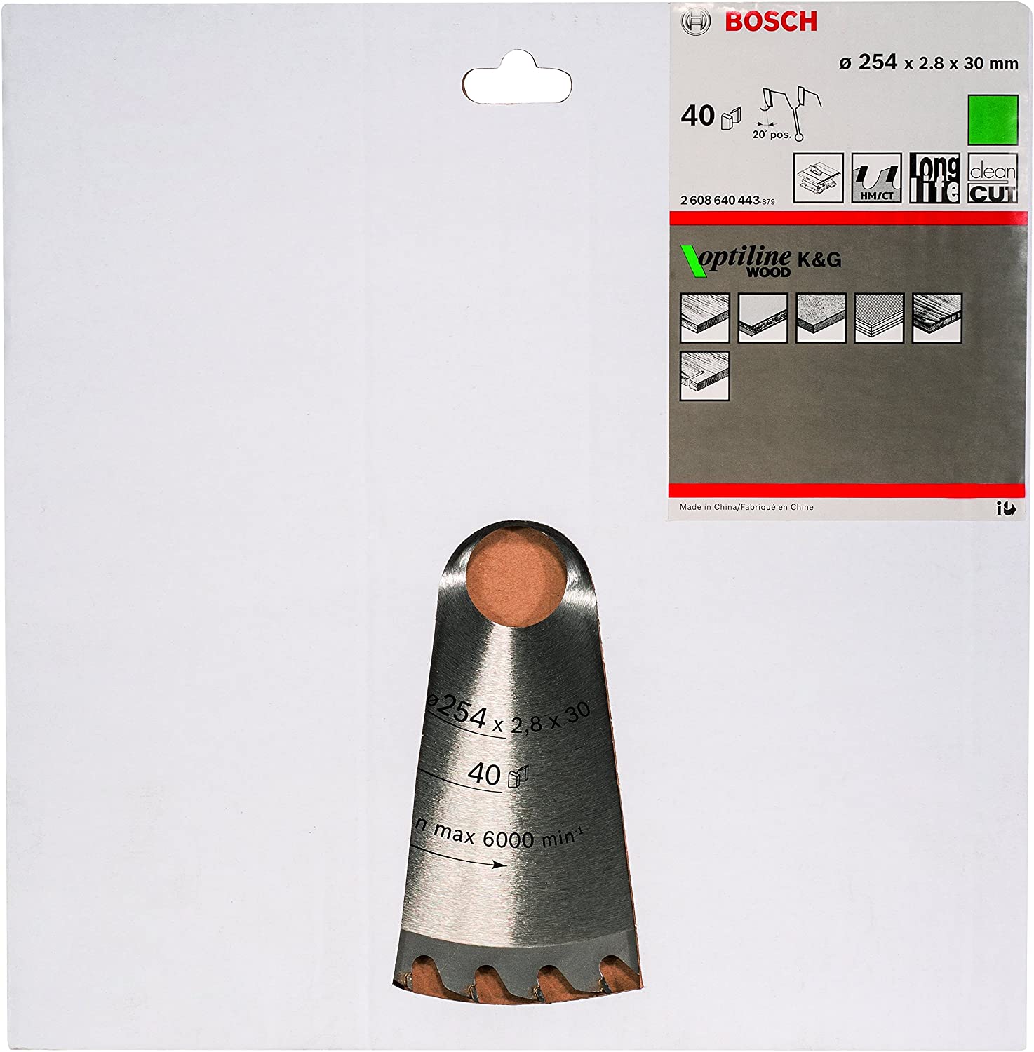 Bosch 1x PRO Wood Circular Saw Blade for Corded Table Saws (for Softwood Hardwood, diameter mm - Image 2