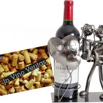 BRUBAKER Wine Bottle Holder Lovers Metal Sculpture Gift