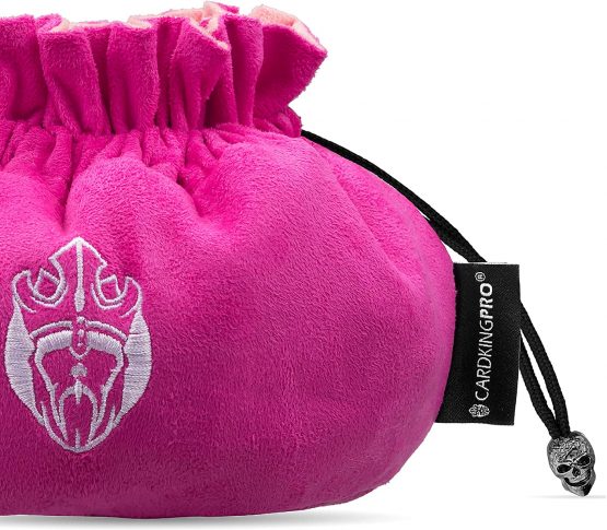 Immense Dice Bags with Pockets - Pink - Capacity 150+ Dice - Great for Dice Hoarders - by CardKingPro [Patented Design] - Image 2