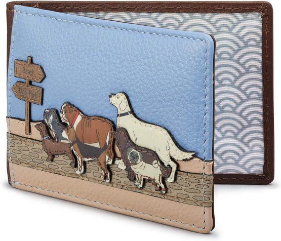 Dog Walk Leather Travel Pass Holder/Card Holder by Yoshi