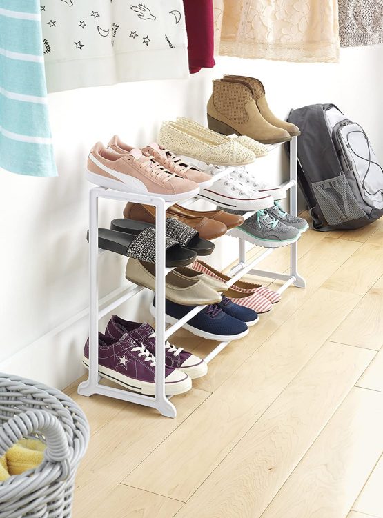 Whitmor Resin Shoe Rack, 20 Pair, White - Image 2