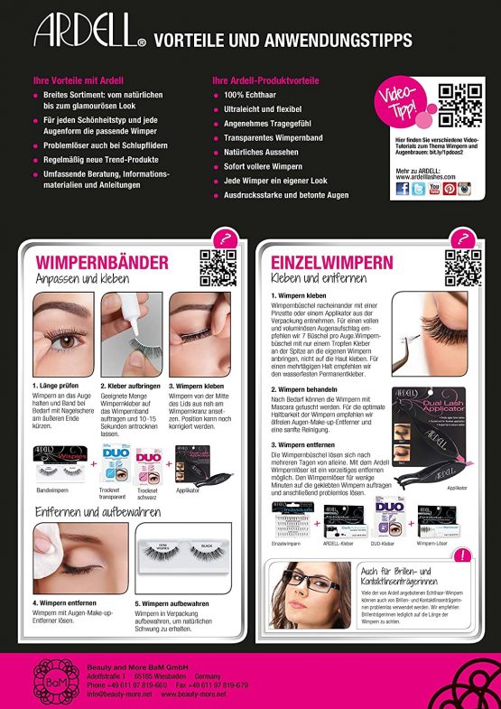 Ardell Accent Style Eye Lashes Number 318, Black - Image 3