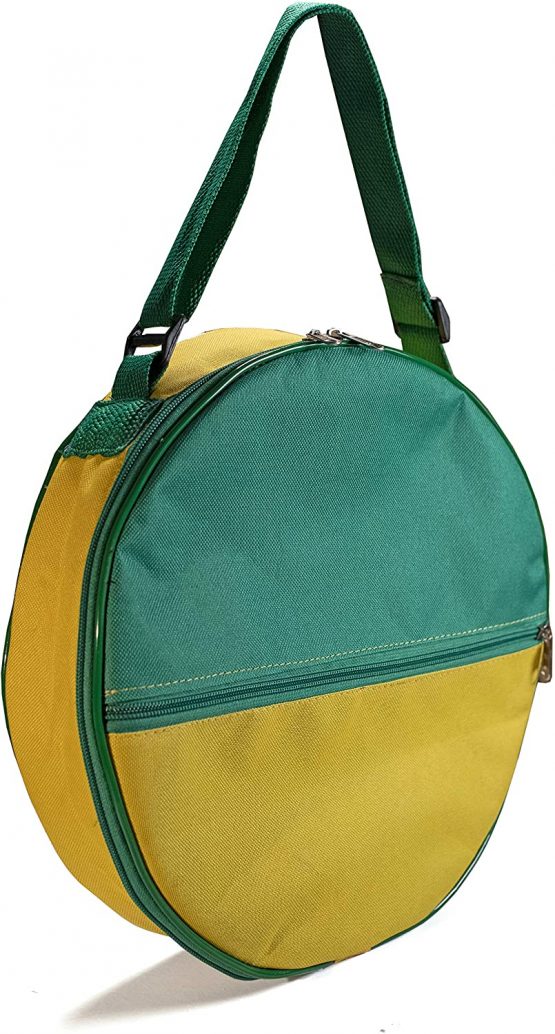 Heavy Duty Holder Bag for Pandeiro Drum Tambourine Samba Brasil Music Instruments 10" - Green/Yellow - Image 3