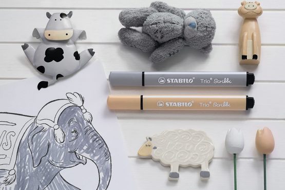 Felt Tip Pen - STABILO Trio Scribbi Wallet of 8 Assorted Colours - Image 4