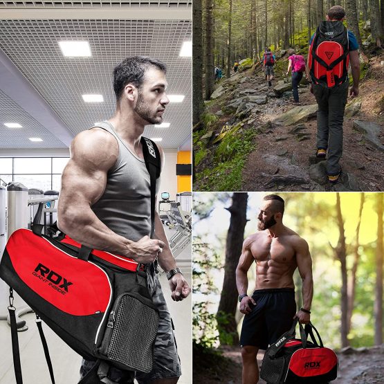 RDX Kit Bag Gym Duffle Sports Holdall Gear MMA Fitness Exercise Equipment Backpack Hiking Luggage Shoulder Sportswear Lightweight Rucksack Handles Running Zipper Travel Carry on Shoe Compartment - Image 2