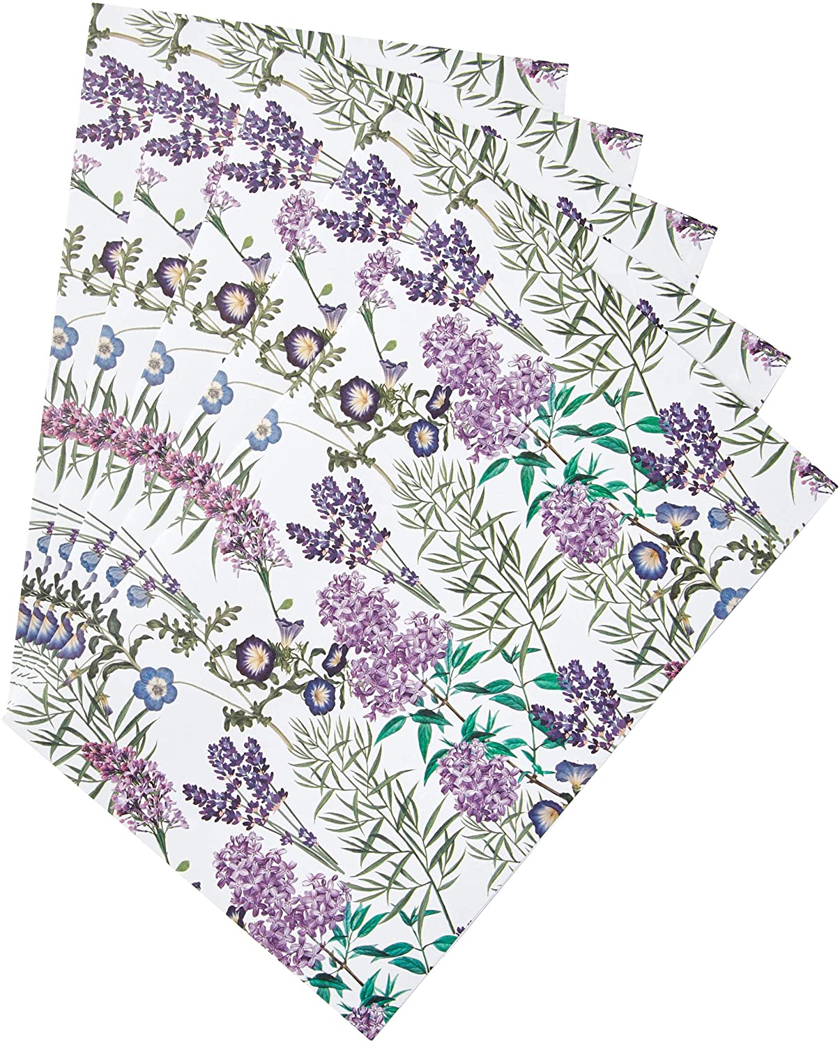 RHS Beauty Flower Blooms Lavender Garden Scented Drawer Liners (Set of