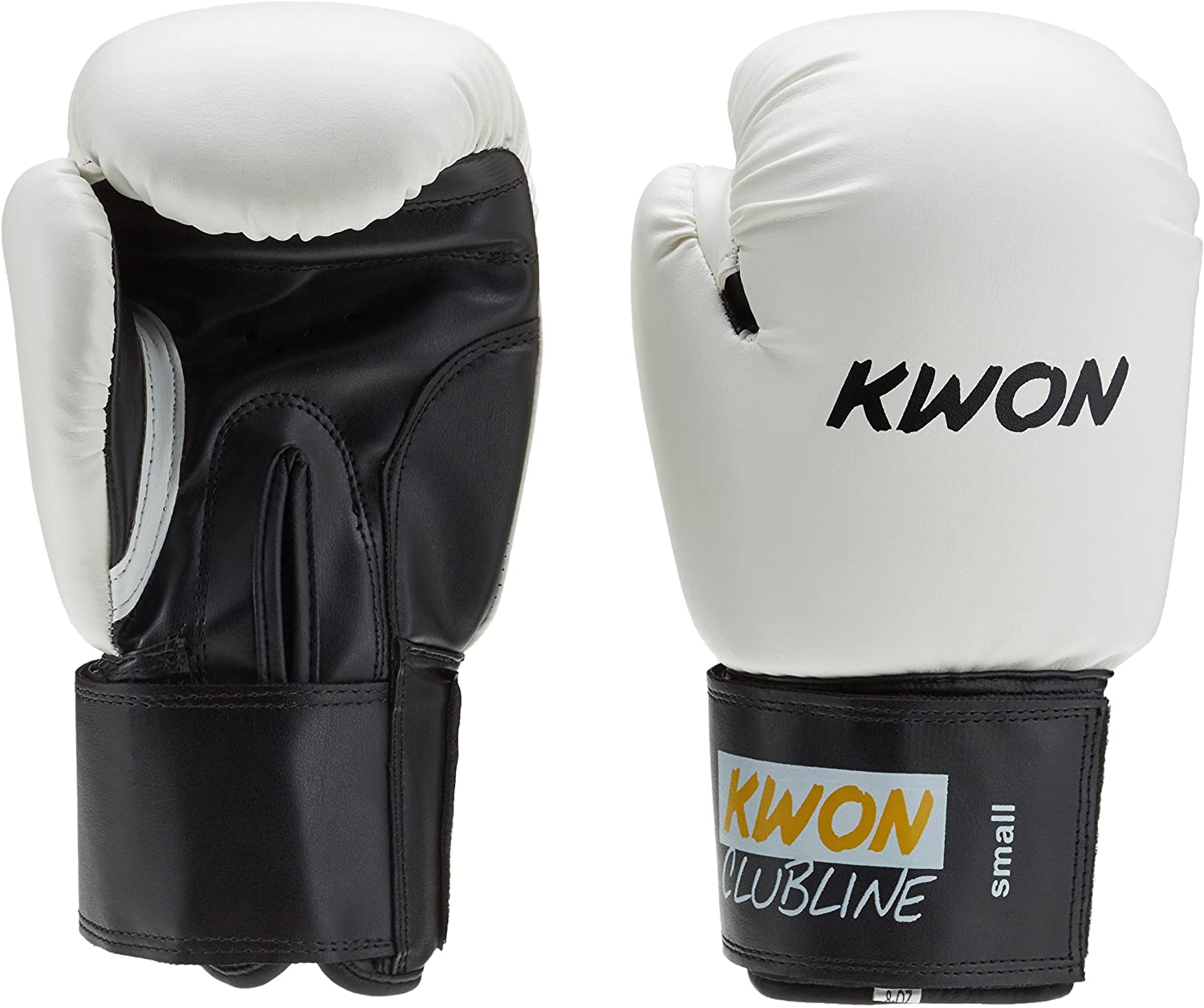Kwon Clubline Pointer Small Hand Boxing Gloves - White/Black, 8 oz