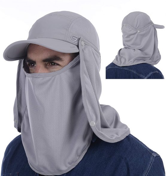 GADIEMKENSD Detachable Multipurpose Sun Hat 360° UPF 50+ Sun Protection (Including Mesh Fabric) Totally Closed Design