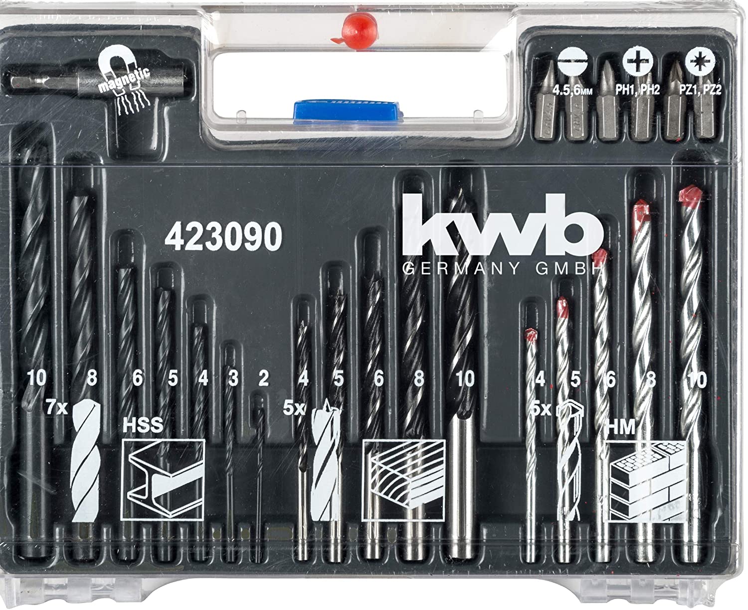 kwb KRAFTIXX 300-piece Bit, Plug, Drill, and Case Set including Bits, Wood Drills, Metal Drills & Masonry Drills - Image 3