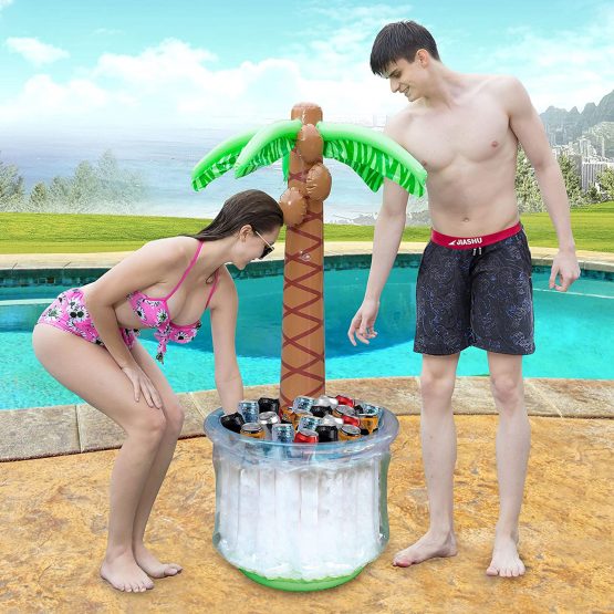 JOYIN 60" Inflatable Palm Tree Cooler, Beach Theme Party Decor, Party Supplies For Pool Party And Beach Party - Image 2
