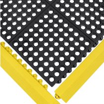 Wearwell 572.58x3x3NBRBK 24/Seven Anti-Fatigue Solid Mat, 91 cm x 91 cm, Black