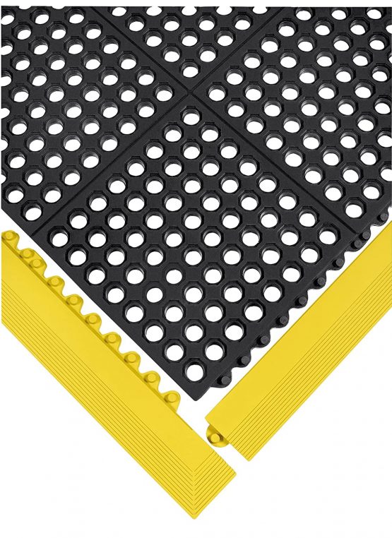 Wearwell 572.58x3x3NBRBK 24/Seven Anti-Fatigue Solid Mat, 91 cm x 91 cm, Black