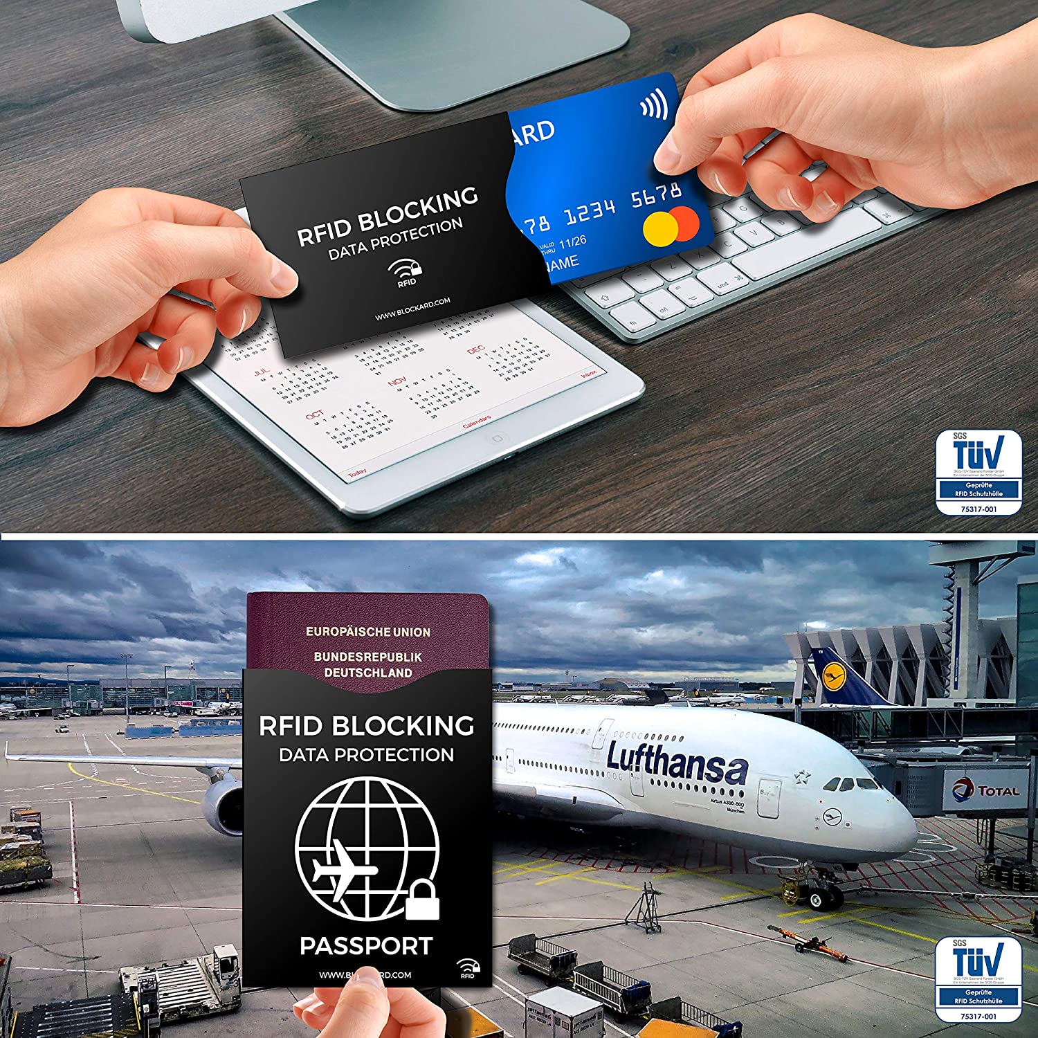 RFID Blocking NFC protection sleeve (12 pieces) for credit card identity card, bank card, EU passport - Image 4
