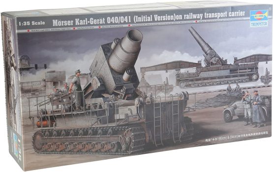 Trumpeter 1/35 Morser Karl-Great 040/041 on Railway Transport Carrier Initial Version