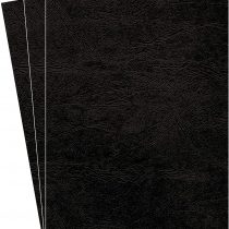 Fellowes A4 100 Percent Recyclable Leatherboard Binding Covers, Heavyweight, 250 gsm Presentation Covers, FSC, Black, Pack of 100, 5370405