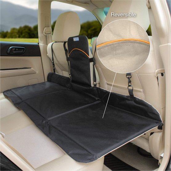 Kurgo Barrier and Rear Seat Extender for Dogs, Suitable for Most Cars and Jeeps, Supports Dogs Up to 45 kg, Reversible, Black/Hampton Sand, Backseat Bridge - Image 4