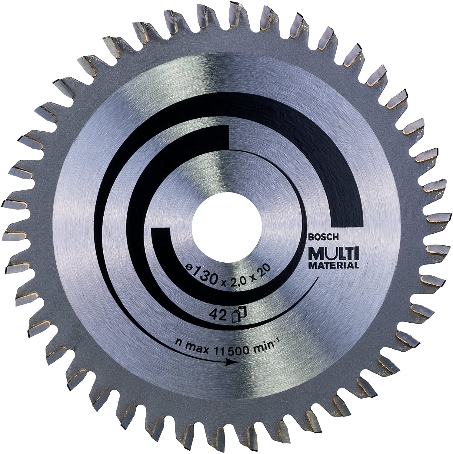 Bosch 1x PRO Multi Material Circular Saw Blade for Corded Hand-Held Saws (for Aluminium Plastics, diameter mm