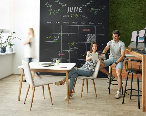 Arteza Chalk Board Sticker for Wall ( 45 cm x 5 m) - 8 Chalks - Strong Hold - Self Adhesive Chalkboard Contact Paper Home Office - Image 2