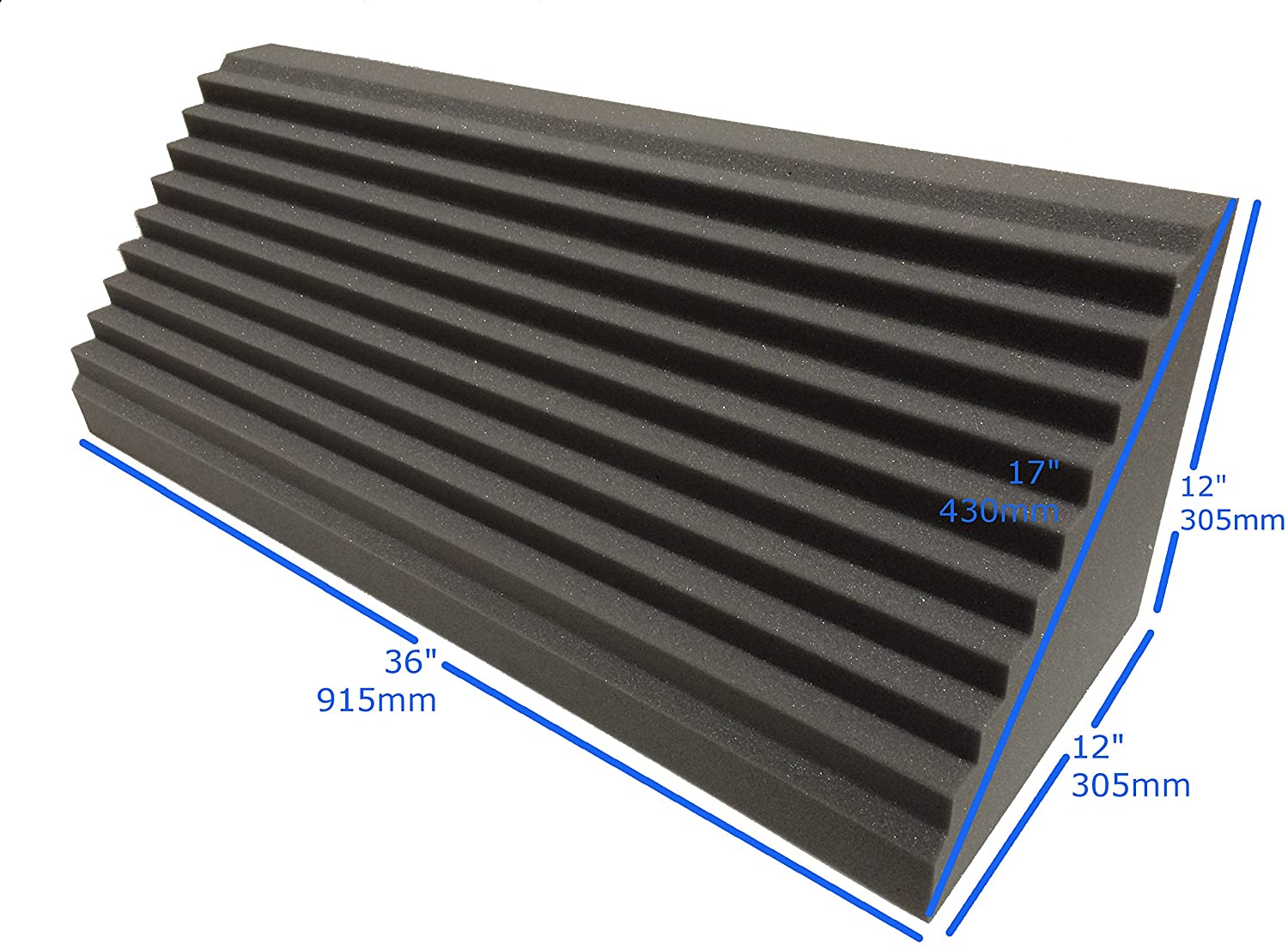 Advanced Acoustics Wedge Bass Trap Absorber 3ft Acoustic Studio Foam - Pack Of 2 - Image 2