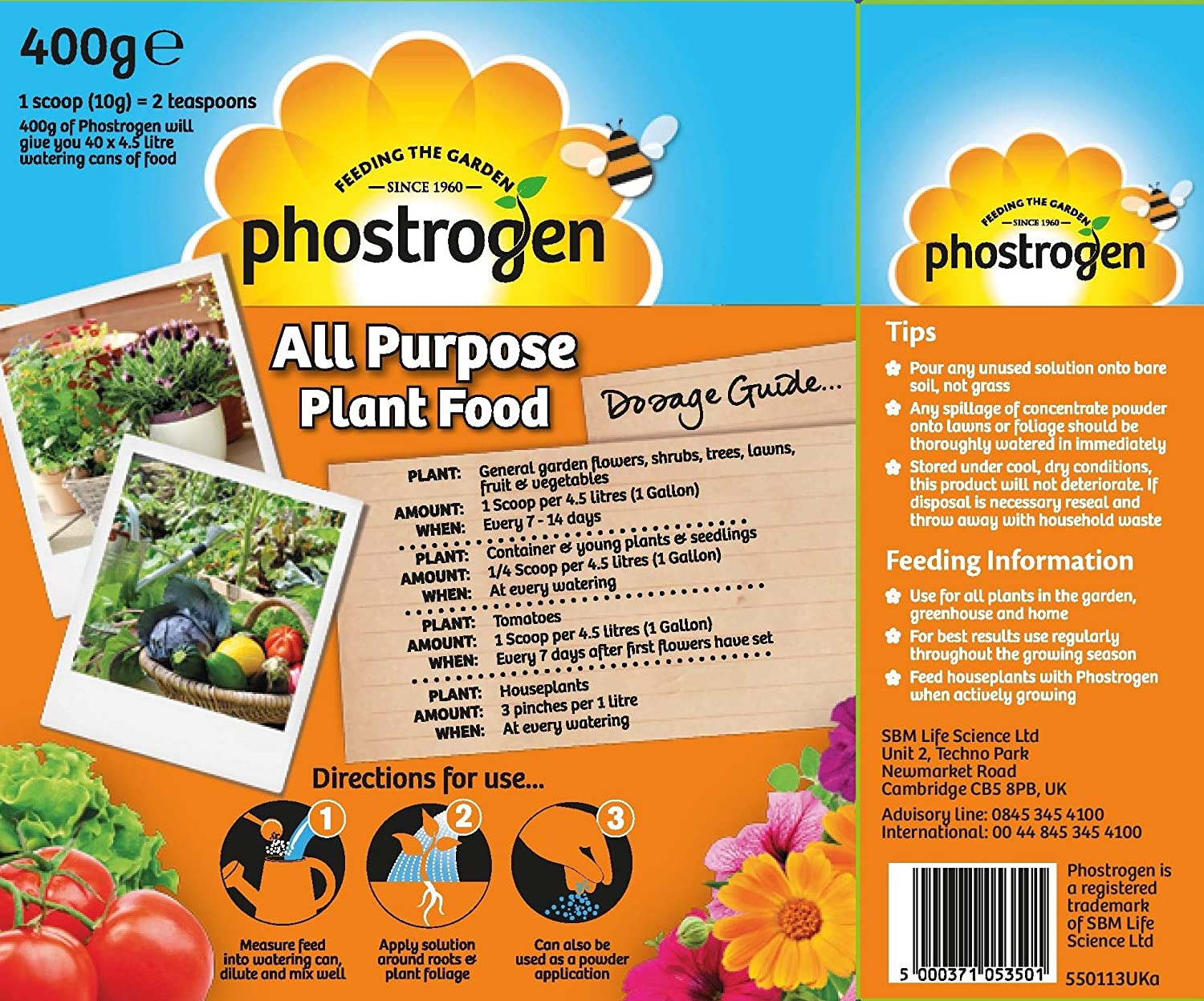 Phostrogen All Purpose Plant Food, 400g, Plant and Edibles Fertiliser Feed, for Promoting Healthy Growth - Image 3