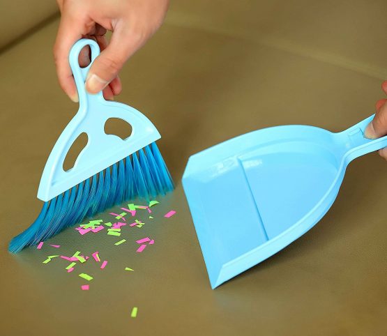 MaoXinTek Dustpan and Brush Set, Broom and Dustpan mini Multifunction Broom Hand Brush for Desk Bed Keyboard Computer Host Cabinet and Kids Toys,Random Color - Image 2